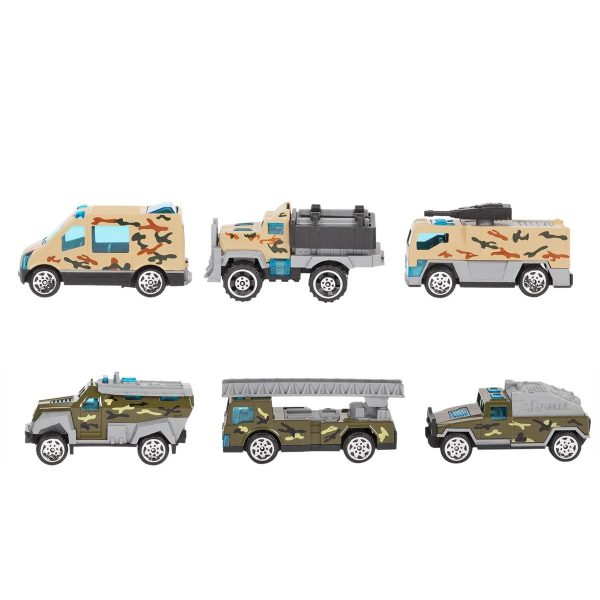 Free Wheel Diecast Military Trucks ~ 6 per pack