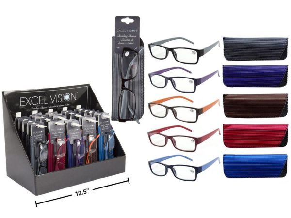 Excel Vision 2-Tone Reading Glasses w/Case