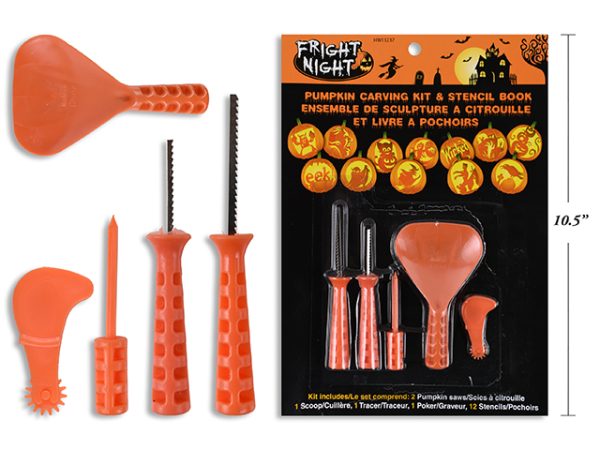 Halloween Pumpkin Carving Kit with 12 Stencils