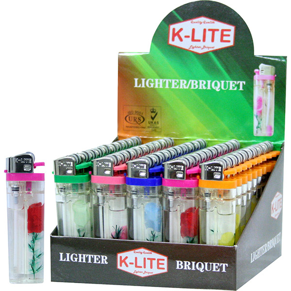 K-Lite Flower Disposable Lighter with Adjustable Flame ~ 50 per