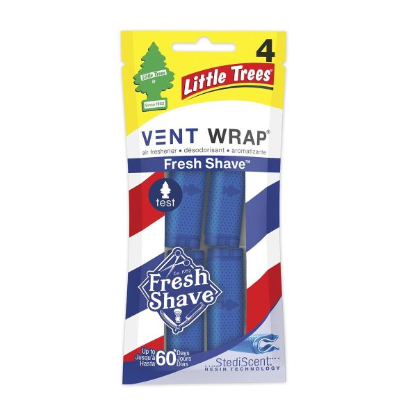 Little Tree Air Freshener Vent Wrap – 4 per pack ~ Fresh Shave