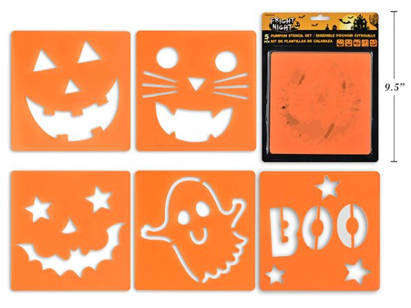 Halloween Pumpkin Stencil Kit ~ 5 per pack