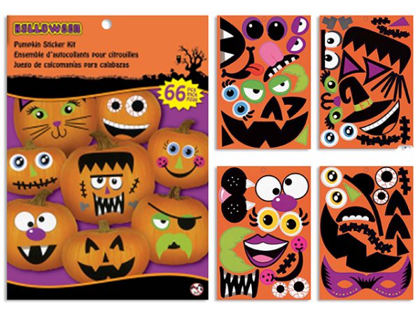 Halloween Pumpkin Face Decorations Stickers