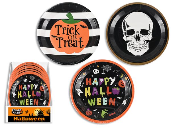Halloween Round Paper Plates 9″ ~ 8 per pack