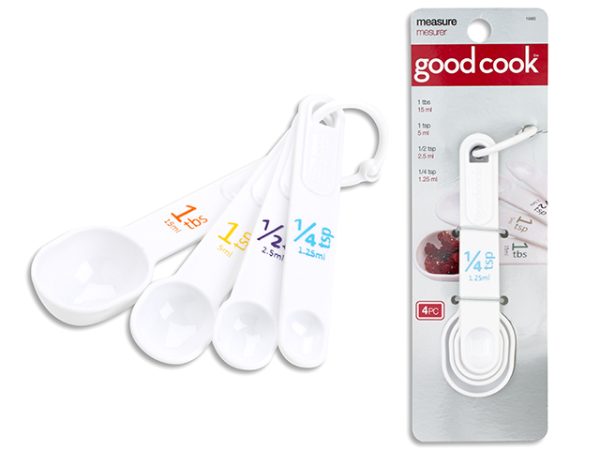 Good Cook Plastic Measuring Spoon Set ~ 4 per set