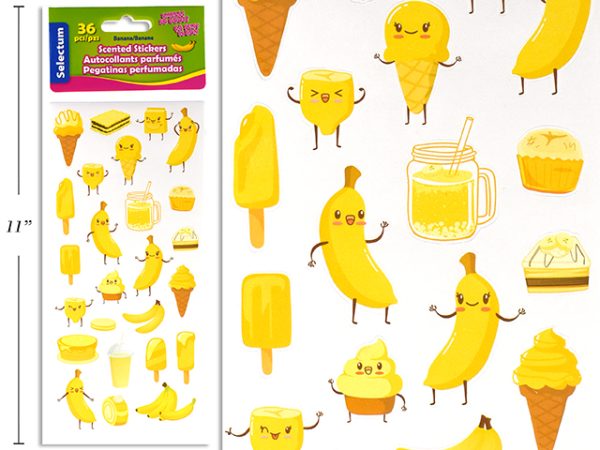 Selectum Scented Banana Stickers ~ 36 pieces