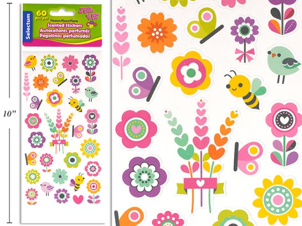 Selectum Scented Flower Stickers ~ 60 pieces