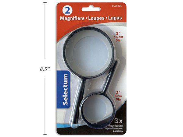 Selectum Magnifying Glass set of 2 – X3 Magnification ~ 3″ & 2″