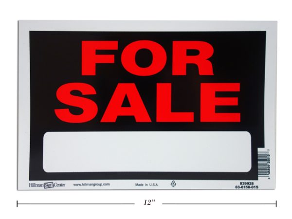 Plastic Sign 8″ x 10″ ~ FOR SALE