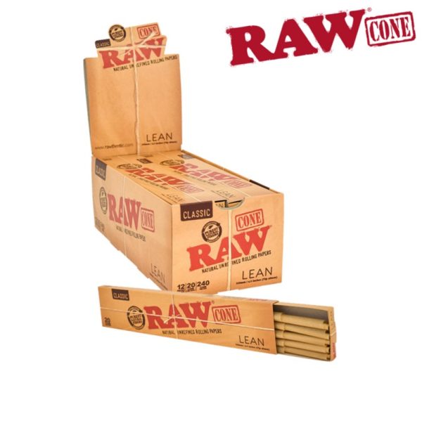 RAW Lean Cones – 20 per pack ~ 12 packs/display