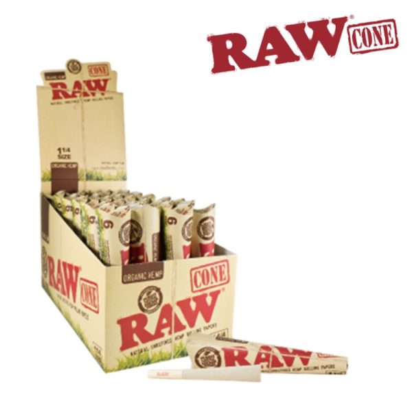 RAW Organic Hemp Cones – 1-1/4 ~ 6 per pack ~ 32 packs/display
