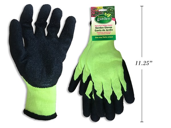 Men’s Heavy Duty Rubber Coated Polyester Gardening Gloves