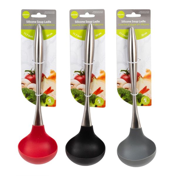 Luciano Stainless Steel Silicone Soup Ladle