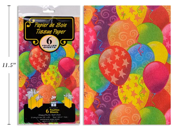 Tissue Paper – Balloons ~ 6 per pack