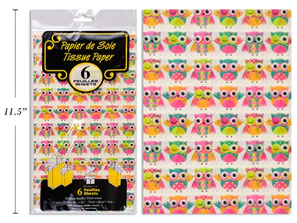 Tissue Paper – Owls ~ 6 per pack