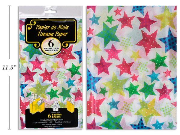 Tissue Paper – Stars ~ 6 per pack