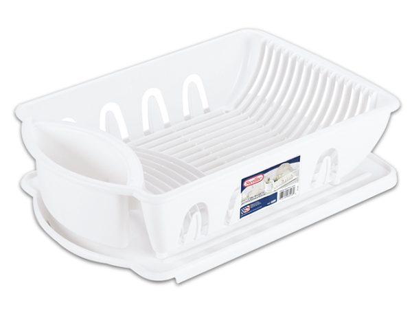 Sterilite Dish Drying Rack, Large – White ~ 2 piece set