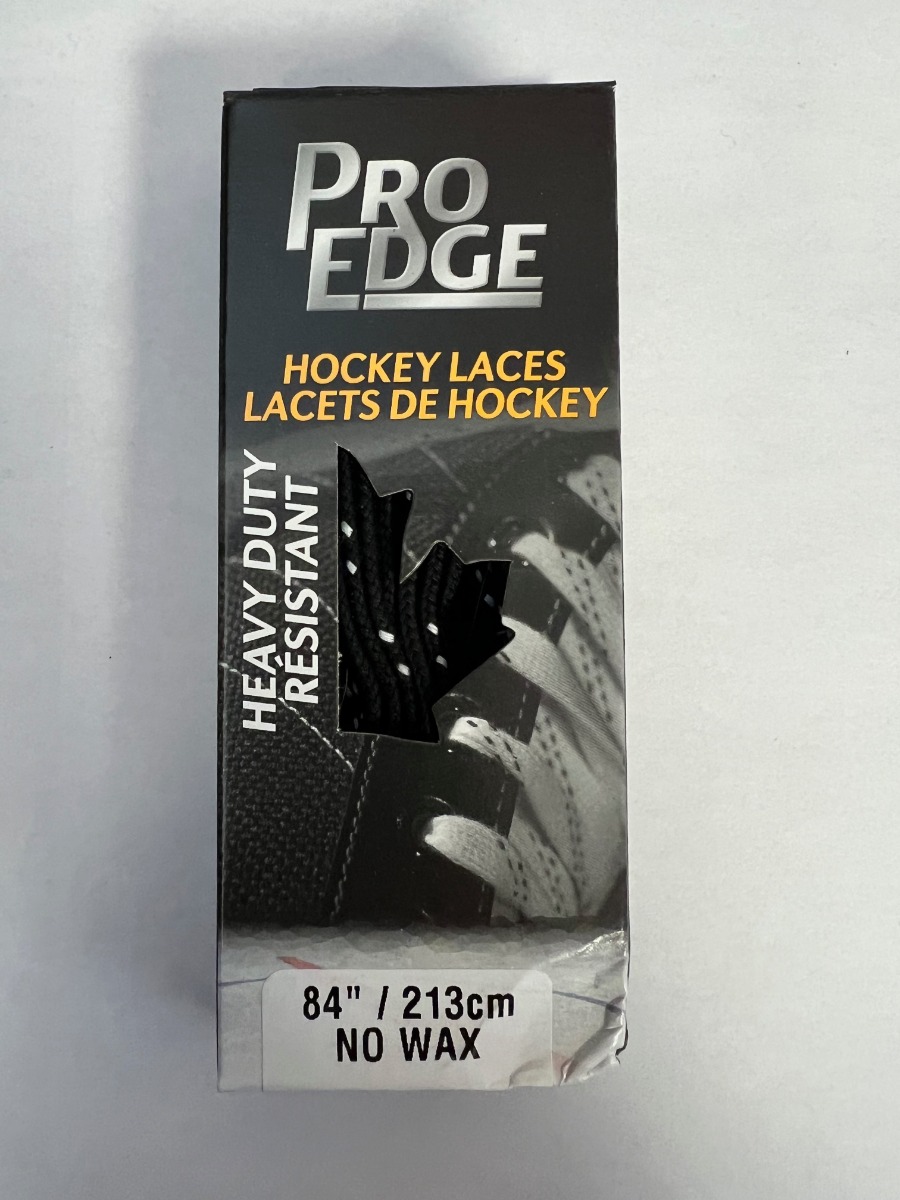 ProEdge Black Double Tracer Unwaxed Skate Laces 84"/213cm Mr FLY