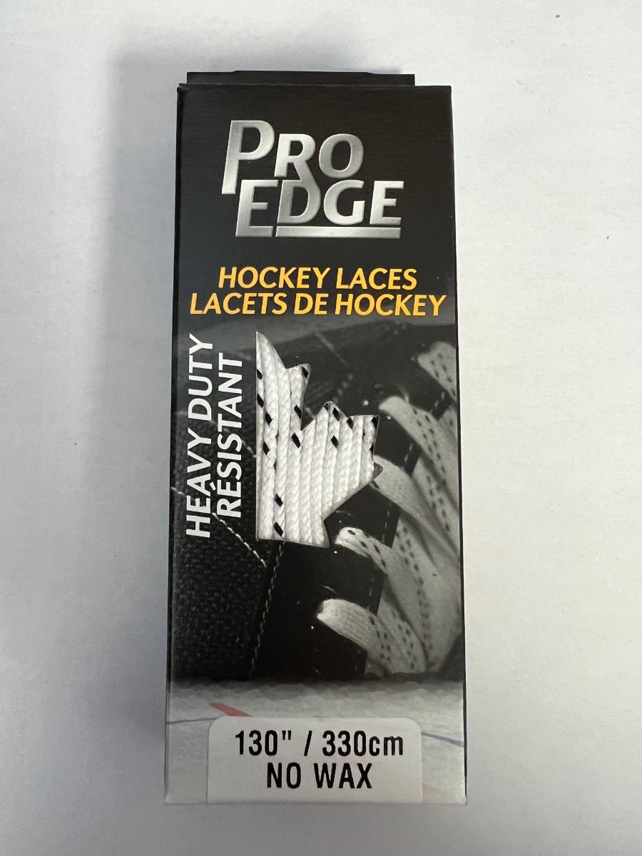 ProEdge White Double Tracer Unwaxed Skate Laces 130"/330cm Mr FLY