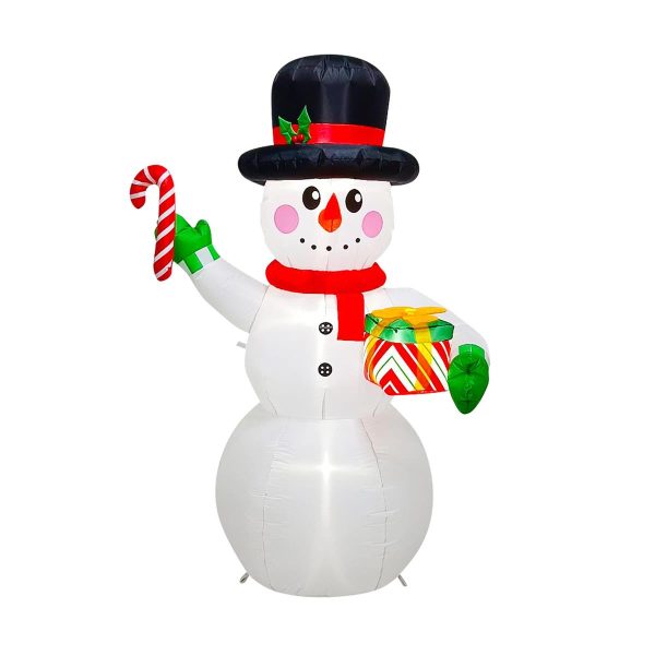 Christmas Air Blown Inflatable Snowman with 3 LED Lights – 6′