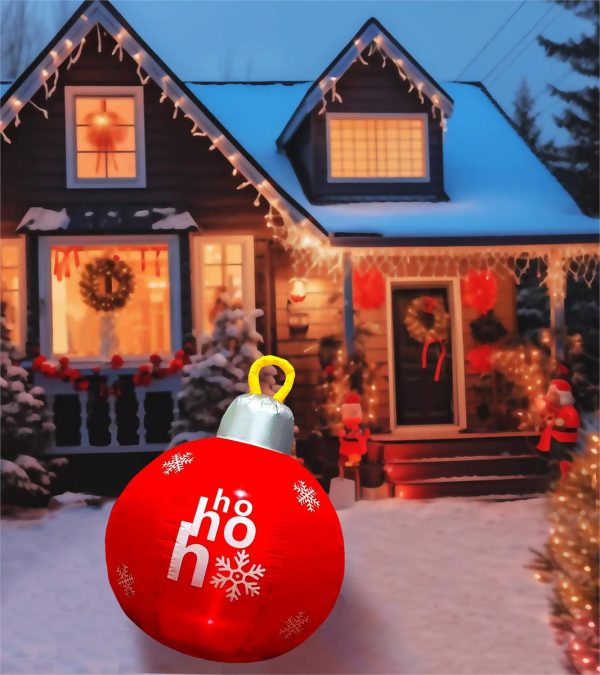 Christmas Air Blown Inflatable Ornament with 2 LED Lights – 4′