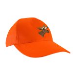 Fluorescent Orange Ball Cap with Embroidered Moose
