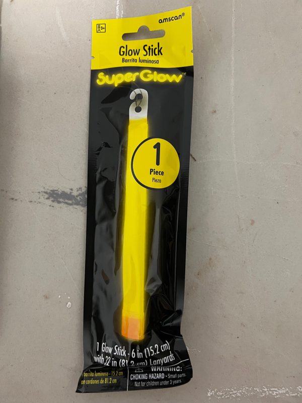 Glow Stick 6″ with 32″ lanyard – Yellow
