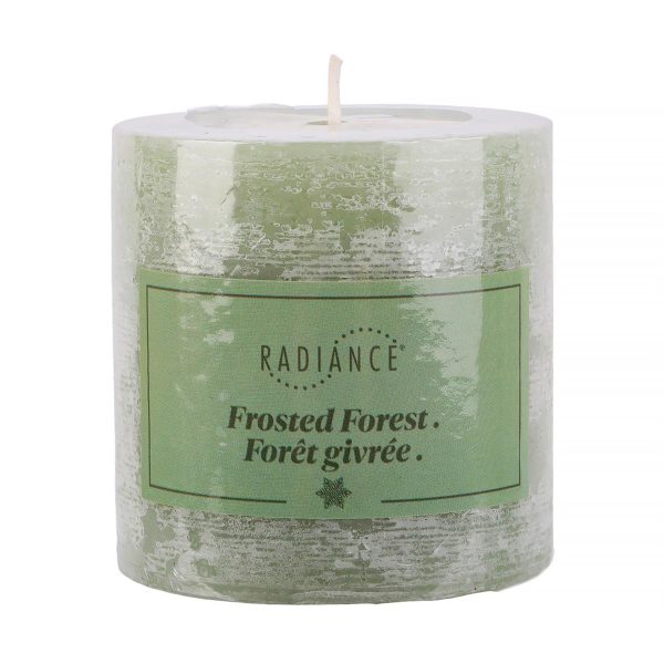 Christmas Scented Pillar Candle – 3″ x 3″ ~ Frosted Forest