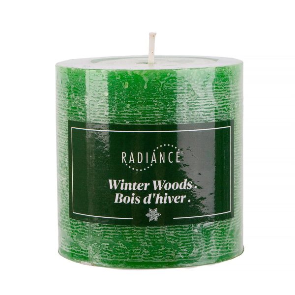 Christmas Scented Pillar Candle – 3″ x 3″ ~ Winter Woods