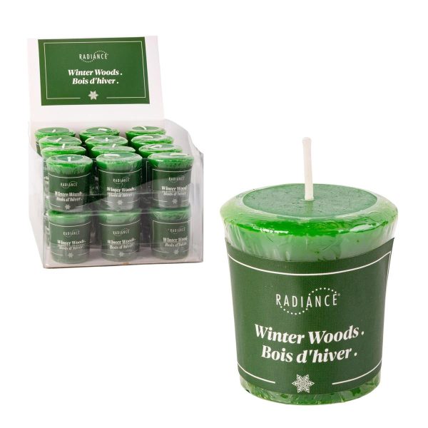 Christmas Scented Votive Candles – 24 per display ~ Winter Woods