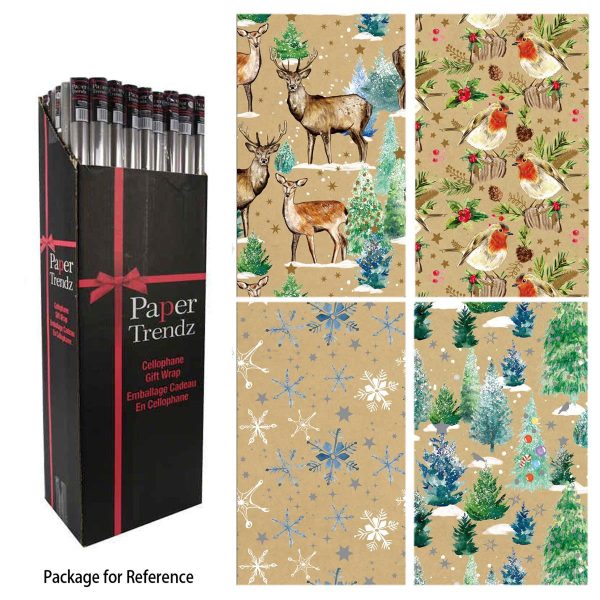 Christmas Single Roll Kraft Wrapping Paper ~ 30″ x 72″