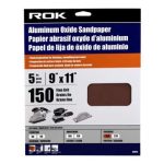 ROK Aluminum Oxide Sandpaper – 5/pk ~ 100 Medium Grit