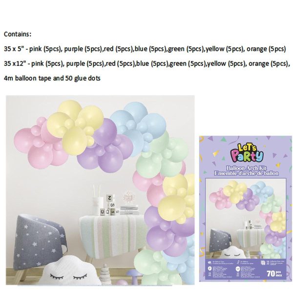 Let’s Party Pastel Balloon Arch Kit ~ 70 pieces