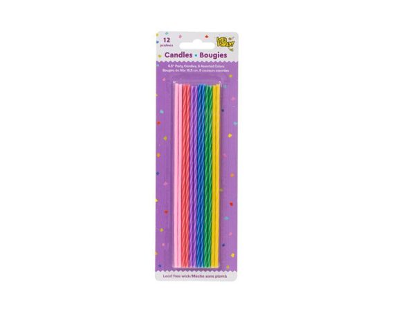 Let’s Party Skinny Birthday Candles – 6.5″ ~ 12 per pack