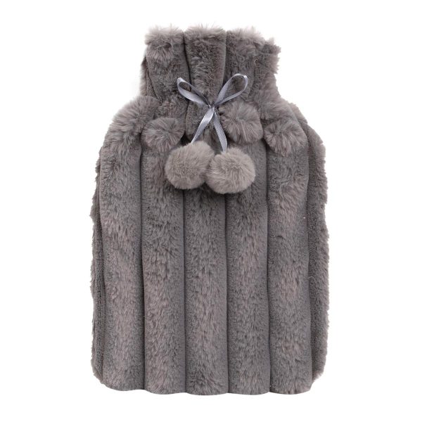 Nordic Trail Hot Water Bottle – 1.7L ~ Grey Plush