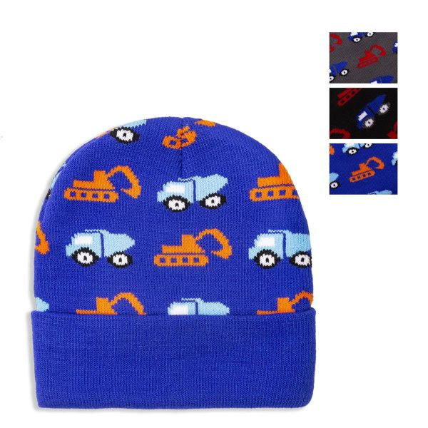 Nordic Trail Boys Construction Beanie Hat