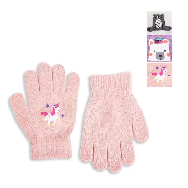 Nordic Trail Girls Knit Magic Gloves with Characters