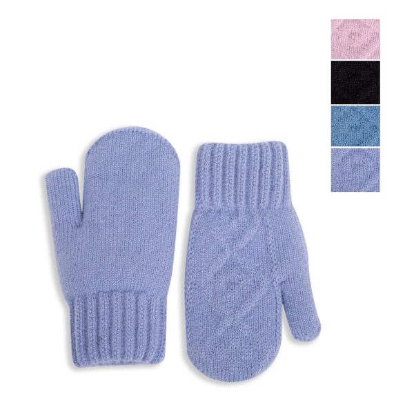 Nordic Trail Kid’s Cable Mittens with Lining