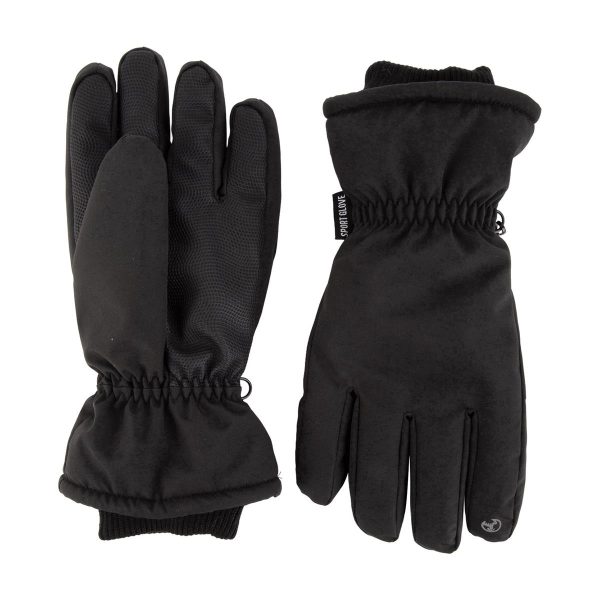 Nordic Trail Mens Lite Ski Glove with Touch and Knit Cuff – Black