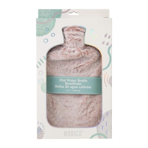 Bodico Hot Water Bottle – 1.7L ~ Pink Plush