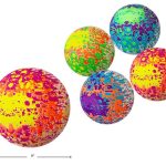 9″ Neon Splatter Play Ball ~ Ships Deflated