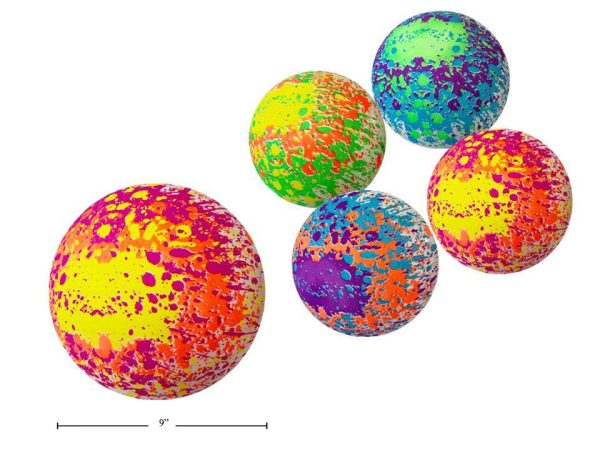 9″ Neon Splatter Play Ball ~ Ships Deflated