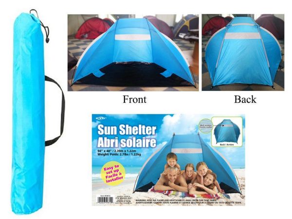 Easy Set Sun Shade Tent with Window ~ 94″ x 48″ – with Carry Bag