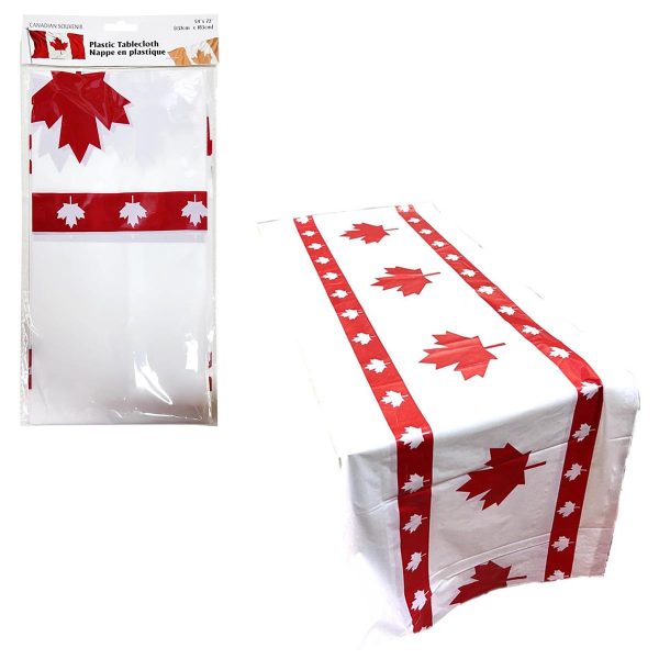 Canada Plastic Printed Tablecover ~ 54″ x 72″