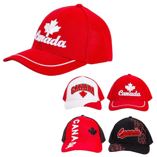 Canada Baseball Cap with Embroidery ~ 4 assorted