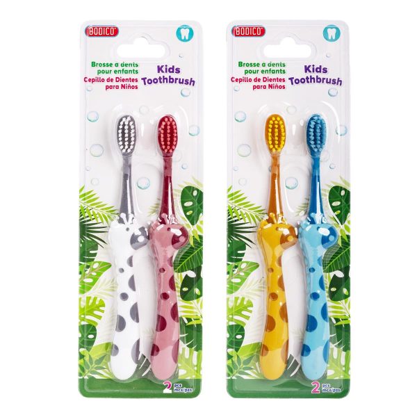 Bodico Kid’s Giraffe Toothbrushes ~ 2 per pack