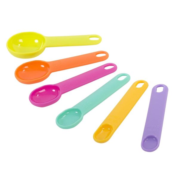 Luciano Plastic Colored Measuring Spoons ~ 6 per set