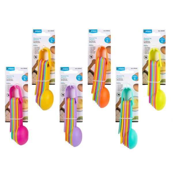 Luciano Plastic Colored Measuring Spoons ~ 6 per set