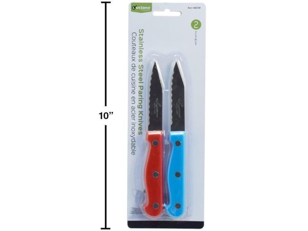 Luciano Stainless Steel Paring Knife – 2 per pack