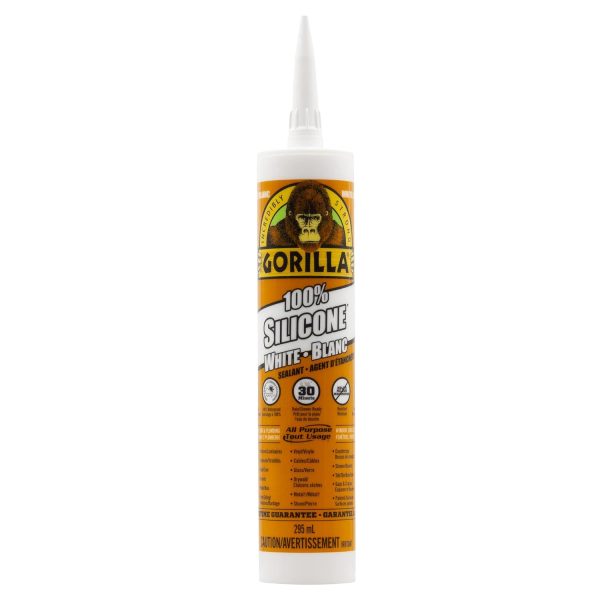 Gorilla 100% Silicone Sealant – White ~ 295ml Tube